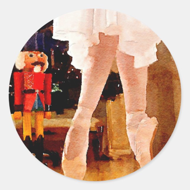 Clara and the Nutcracker Classic Round Sticker (Front)