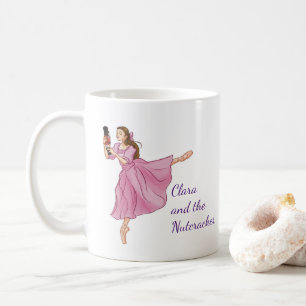 Clara and the Nutcracker Illustration with Name Coffee Mug