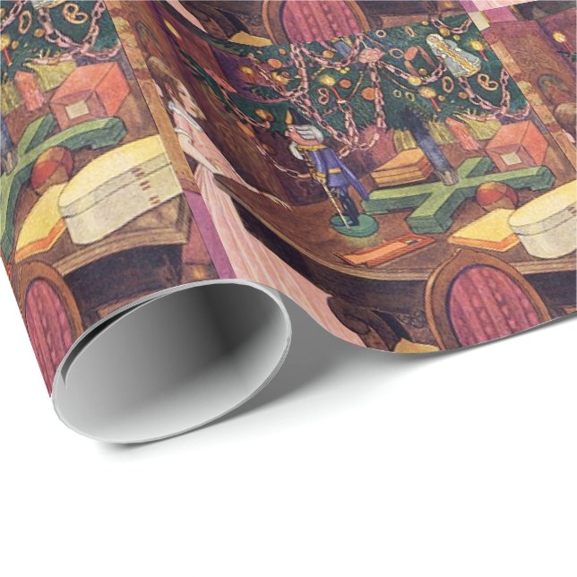 Clara and the Nutcracker Vintage Christmas  Wrapping Paper (Roll Corner)