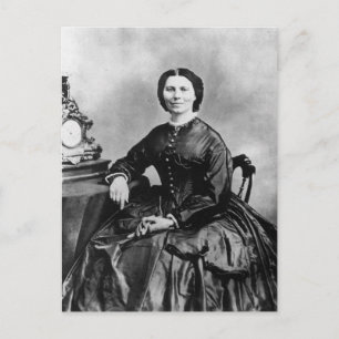 Clara Barton Portrait ~ Vintage 1866 Photo Postcard