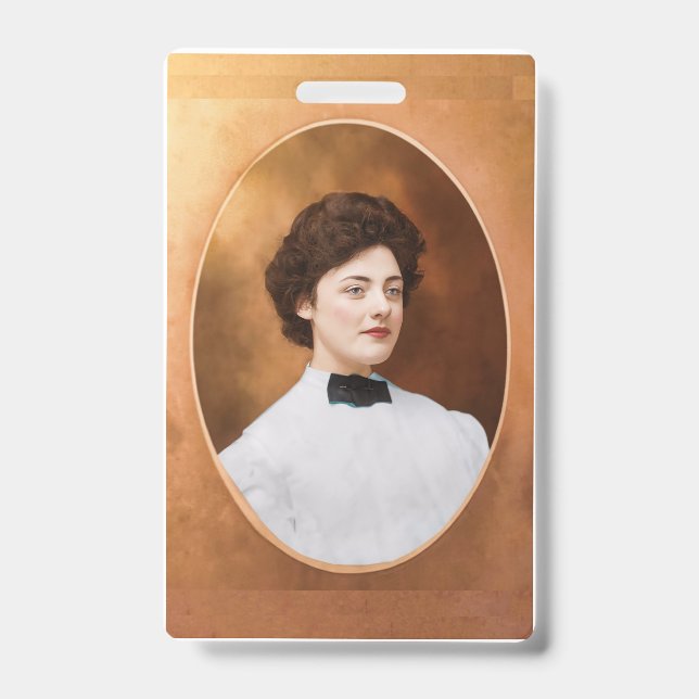 Clara "Claire" Sage Talla Johnson 1909 ID Badge (Front)