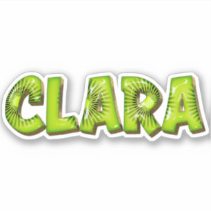 Clara Name Kiwi Design Sticker
