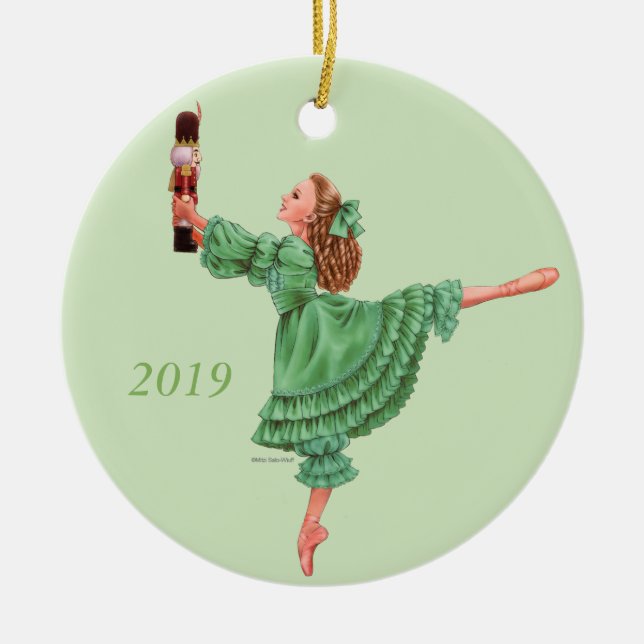 Clara Ornament - Green Costume - Personalise (Front)