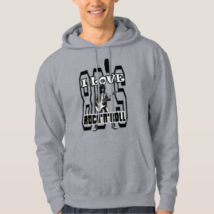 Clara Print - I Love 80s Rock’n’Roll – Retro Music Hoodie