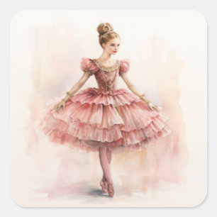 Clara (Red Hair) from The Nutcracker Ballet Square Sticker