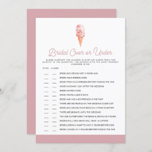 CLARA Retro Blush Over Under Bridal Shower Game Invitation