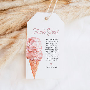 CLARA Retro Ice Cream Blush Pink Favour Tag