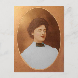 Clara Sage Talla Johnson 1909 portrait postcard