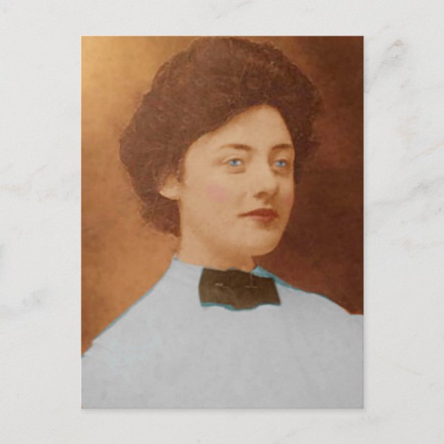 Clara Sage Talla Johnson 1909 portrait postcard (Front)