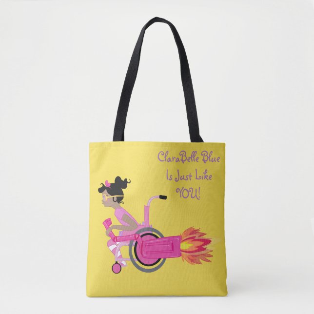 ClaraBelle Blue Perfect Tote - Sunshine Yellow (Front)
