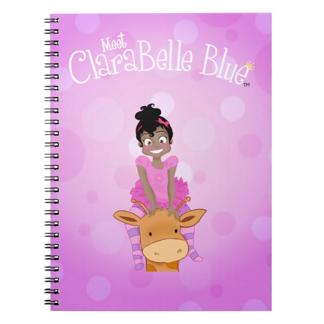 ClaraBelle Blue Spiral Notebook (Front)