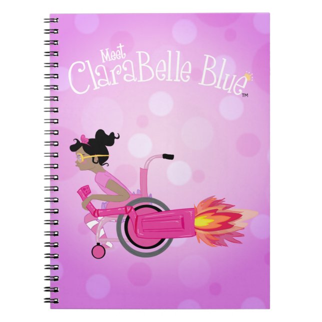 ClaraBelle Blue Spiral Notebook (Front)