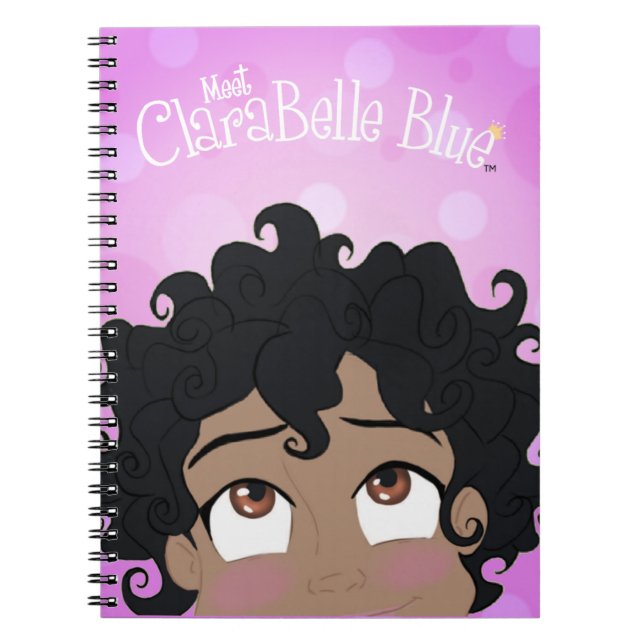 ClaraBelle Blue Spiral Notebook (Front)