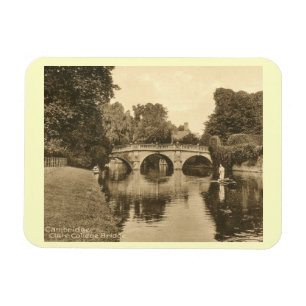 Clare College Bridge, Cambridge England Vintage Magnet