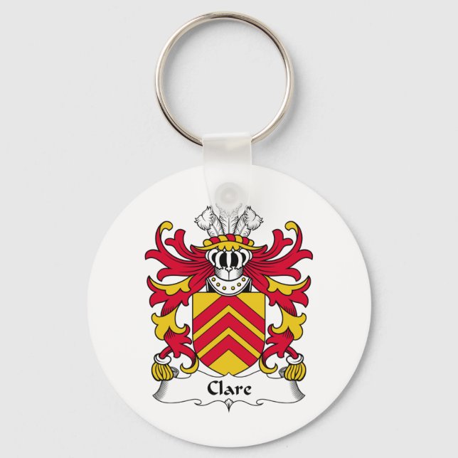 Clare Family Crest Key Ring (Front)