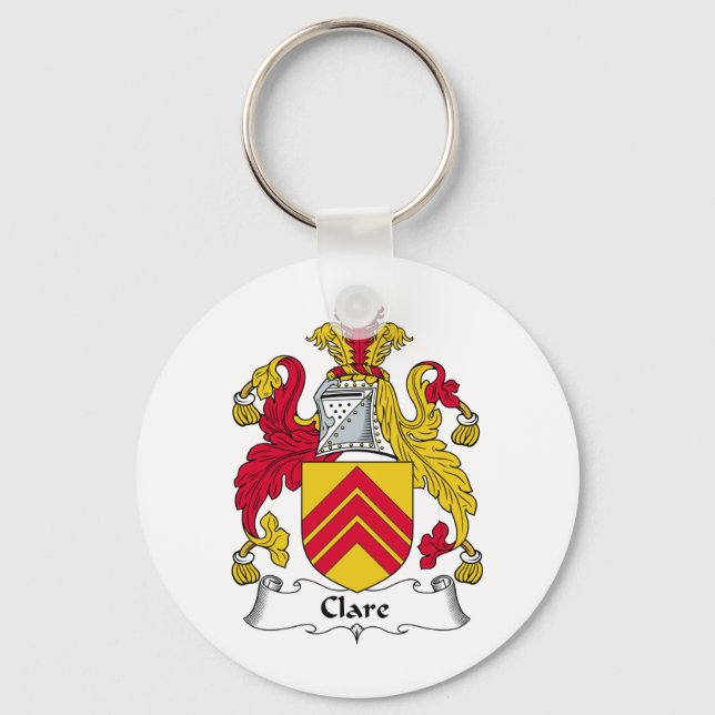 Clare Family Crest Key Ring (Front)