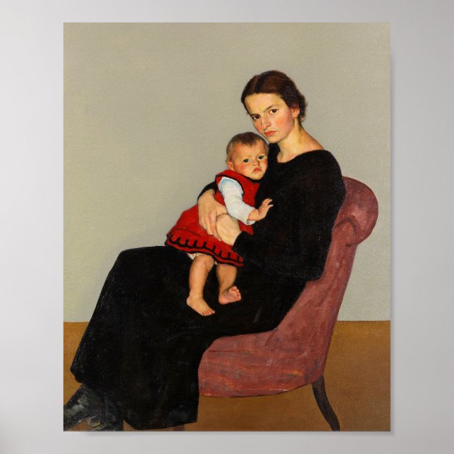 Cläre Maillard with Daughter | Willi Maillard Poster (Front)