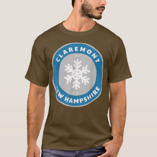 Claremont New Hampshire NE Winter Snow Snowflake S T-Shirt
