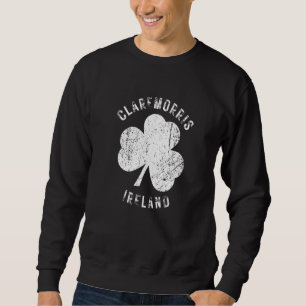 Claremorris Mayo Ireland Vintage Shamrock Distress Sweatshirt
