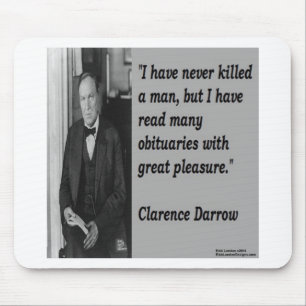 Clarence Darrow & Obituary Quote Mouse Pad