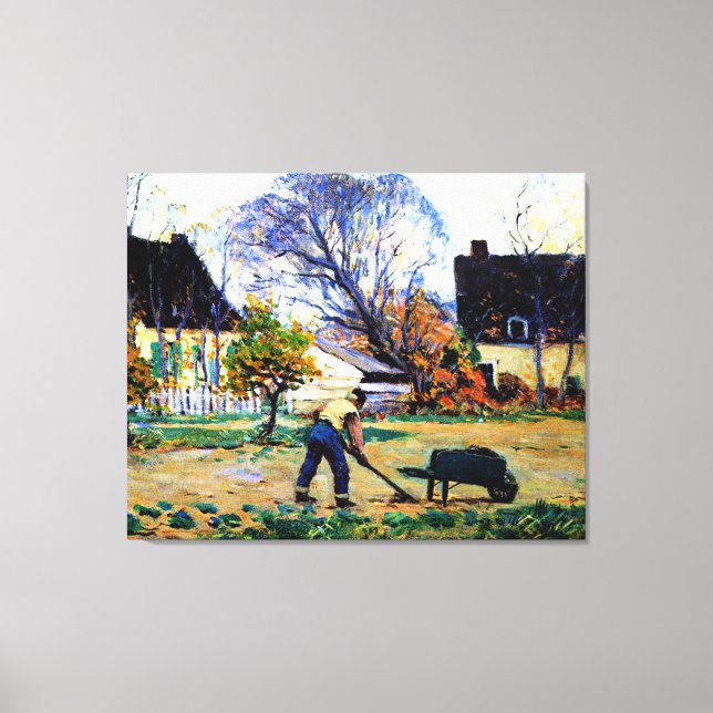 Clarence Gagnon art, Fall Scene, Baie-Saint-Paul, Canvas Print (Front)