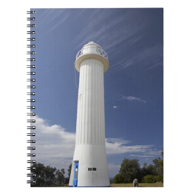Clarence Head Lighthouse, Yamba, New South Spiral Notebook (Front)