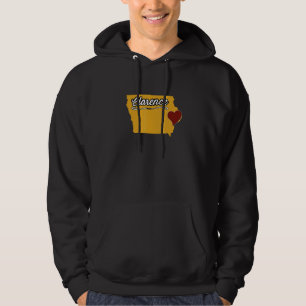CLARENCE IOWA IA USA  Cute Souvenir Merch  US City Hoodie