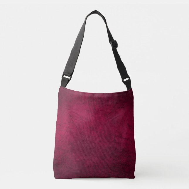 Claret Solid Plain Colour  Crossbody Bag (Front)