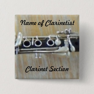 Clarinet 15 Cm Square Badge
