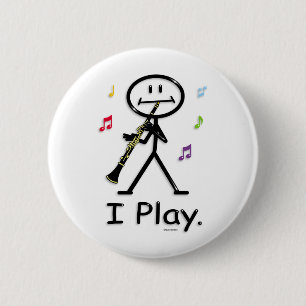 Clarinet 6 Cm Round Badge
