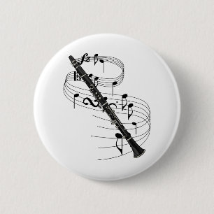 Clarinet 6 Cm Round Badge