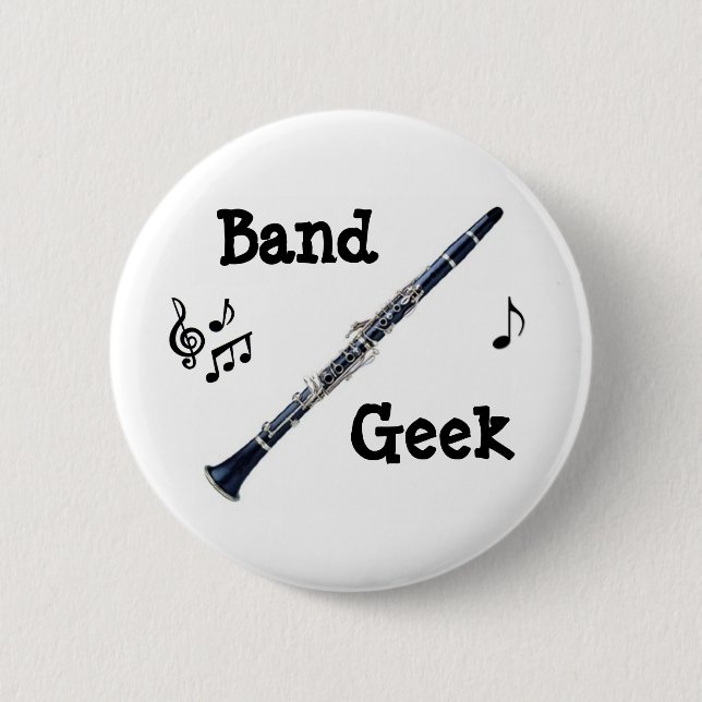 Clarinet 6 Cm Round Badge (Front)