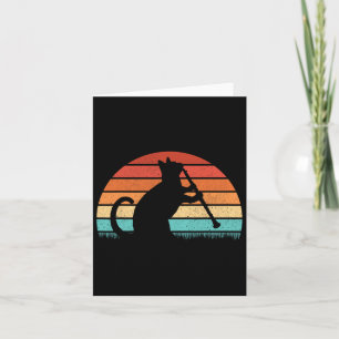 Clarinet Cat Player - Retro Clarinetist Music Love Card