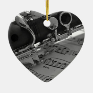 Clarinet Ceramic Tree Decoration