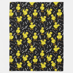 Clarinet Chick Clarinets Music Notes  Fleece Blank Blanket