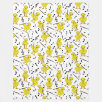 Clarinet Chick Clarinets Music Notes Fleece Blank