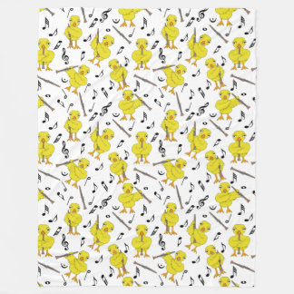 Clarinet Chick Clarinets Music Notes Fleece Blank Blanket