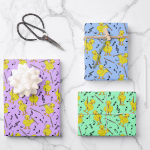 Clarinet Chick Clarinets Music Notes  Wrapping Pap Wrapping Paper Sheet