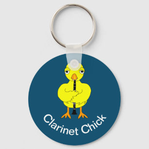 Clarinet Chick Key Ring