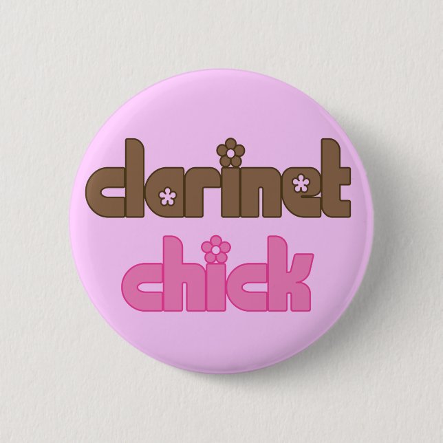 Clarinet Chick Music Button (Front)