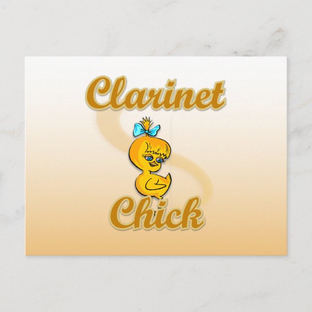 Clarinet Chick Postcard (Front)