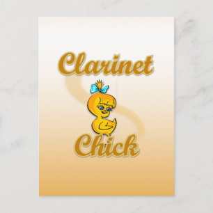 Clarinet Chick Postcard