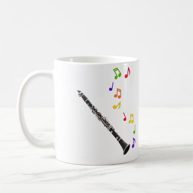 Clarinet Colourful Music Lefthand Coffee Mug (Left)