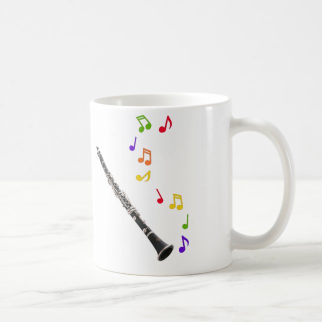 Clarinet Colourful Music Righthand Coffee Mug (Right)
