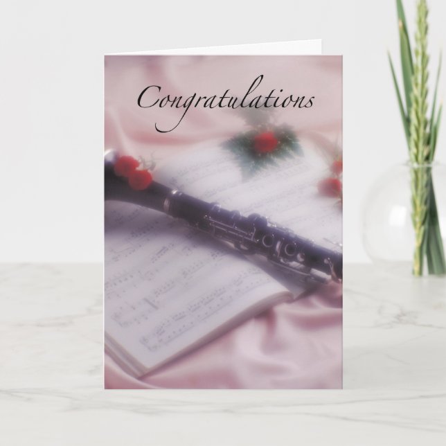 Clarinet Congratulations Card (Front)