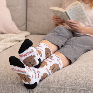 Clarinet Crew Brown Dog Funny Socks