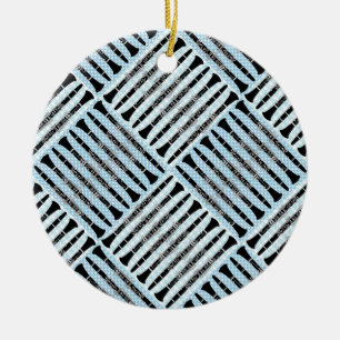 Clarinet Crosshatch Ceramic Tree Decoration