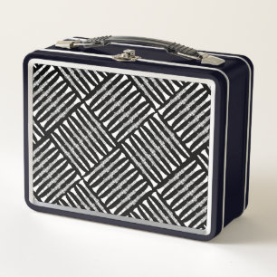 Clarinet Crosshatch Metal Lunch Box