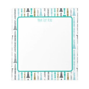 Clarinet Customizable Musical Instrument Gift Notepad