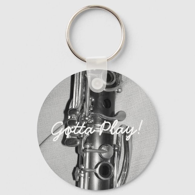 Clarinet Gotta Play Keychain (Front)